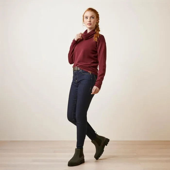 Women Sweatshirts and Hoodies Ariat Lexi Sweater Tawny Port Women Sweatshirts and Hoodies Ariat Lexi Sweater Tawny Port