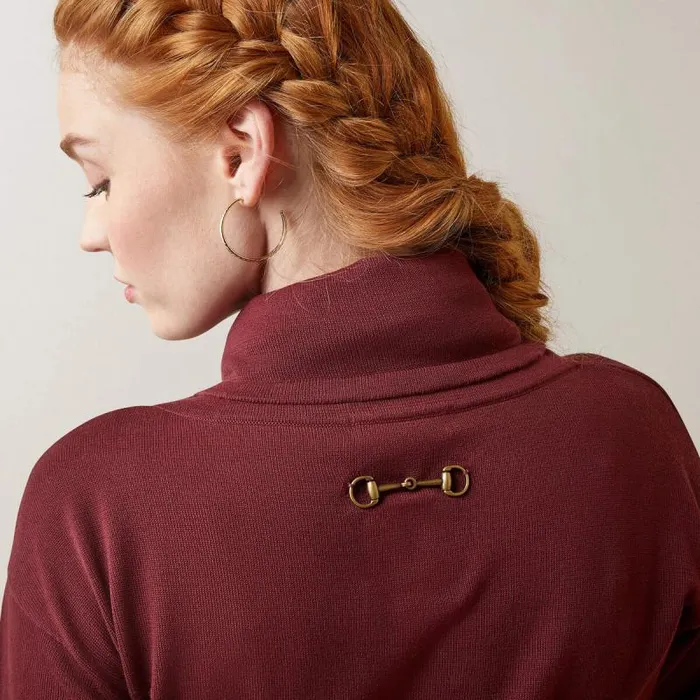 Women Sweatshirts and Hoodies Ariat Lexi Sweater Tawny Port Women Sweatshirts and Hoodies Ariat Lexi Sweater Tawny Port