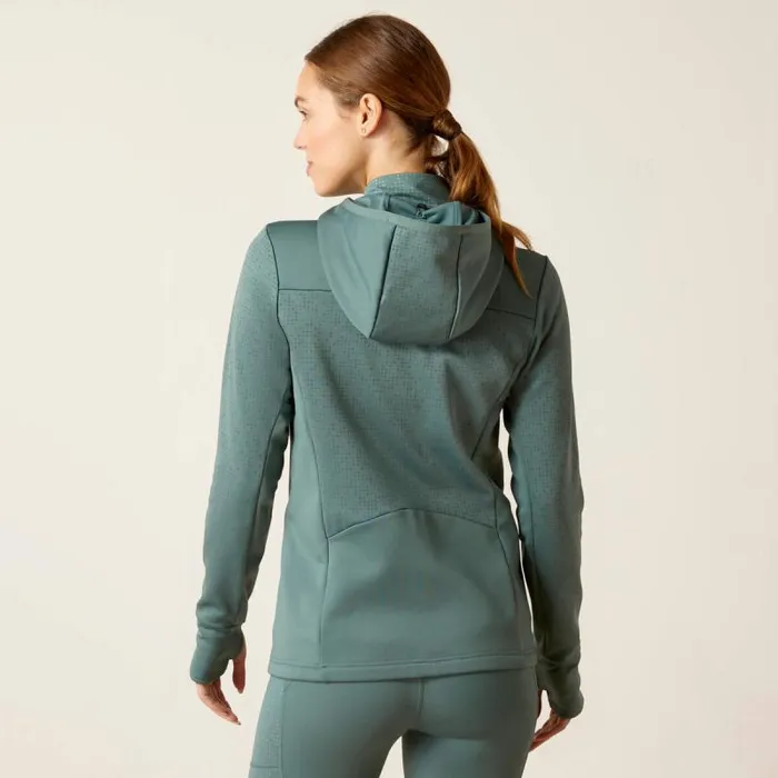 Women Sweatshirts and Hoodies Ariat Lumina Full Zip Hoodie Silver Pine