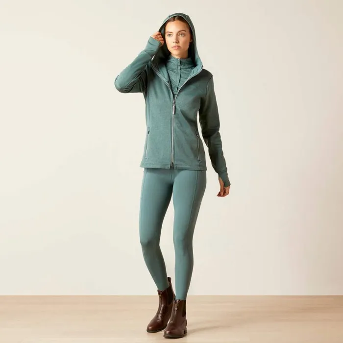 Women Sweatshirts and Hoodies Ariat Lumina Full Zip Hoodie Silver Pine