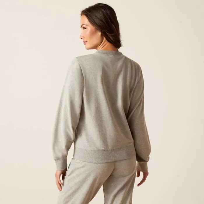 Women Sweatshirts and Hoodies Ariat Memento Sweatshirt Heather Grey Women Sweatshirts and Hoodies Ariat Memento Sweatshirt Heather Grey