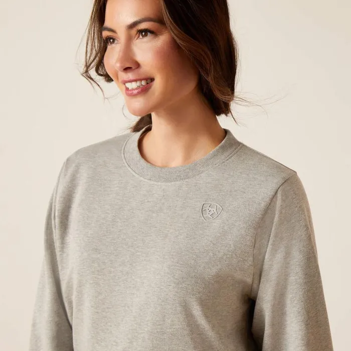 Women Sweatshirts and Hoodies Ariat Memento Sweatshirt Heather Grey Women Sweatshirts and Hoodies Ariat Memento Sweatshirt Heather Grey