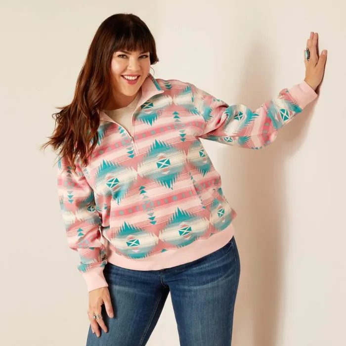 Women Sweatshirts and Hoodies Ariat Ranger 12 Zip Sweatshirt Tiffany Print Women Sweatshirts and Hoodies Ariat Ranger 12 Zip Sweatshirt Tiffany Print