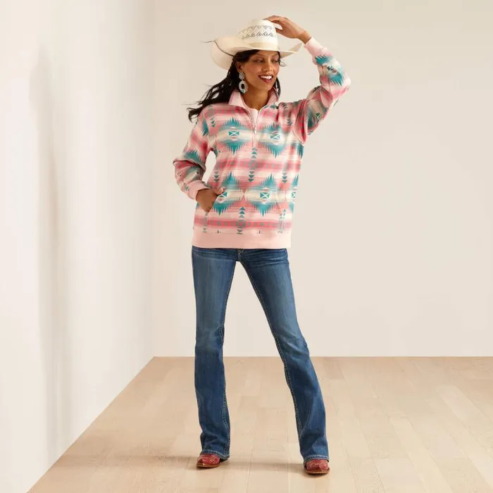 Women Sweatshirts and Hoodies Ariat Ranger 12 Zip Sweatshirt Tiffany Print Women Sweatshirts and Hoodies Ariat Ranger 12 Zip Sweatshirt Tiffany Print