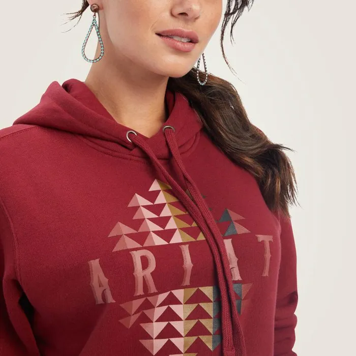 Women Sweatshirts and Hoodies Ariat REAL Beartooth Hoodie Rouge Red Women Sweatshirts and Hoodies Ariat REAL Beartooth Hoodie Rouge Red