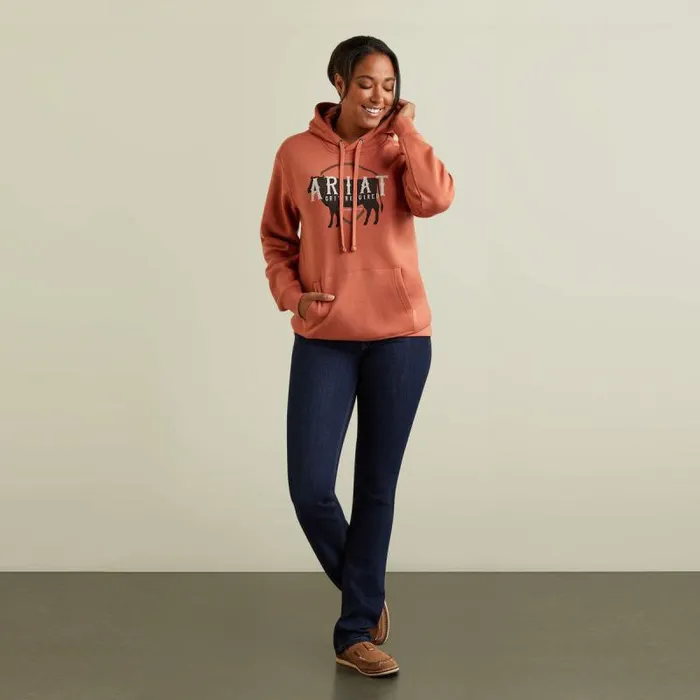 Women Sweatshirts and Hoodies Ariat REAL Branded Logo Hoodie Aragon Women Sweatshirts and Hoodies Ariat REAL Branded Logo Hoodie Aragon