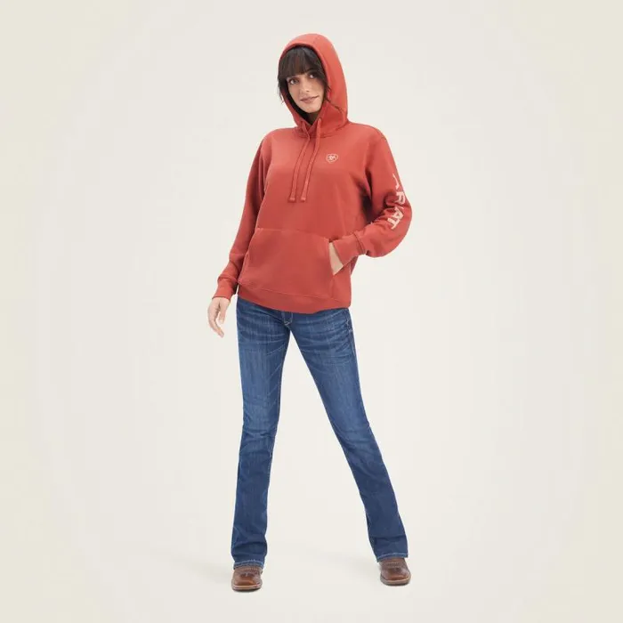 Women Sweatshirts and Hoodies Ariat REAL Classic Arm Logo Hoodie Bossa Nova