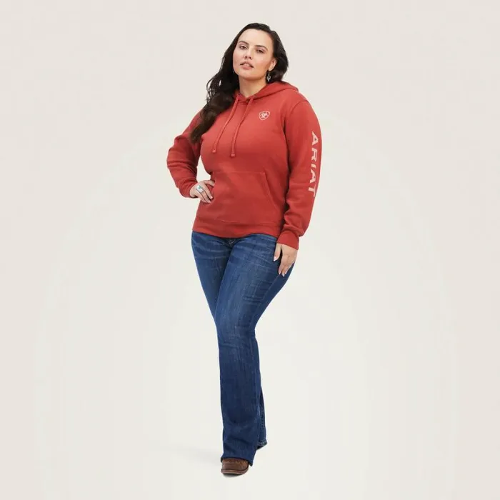 Women Sweatshirts and Hoodies Ariat REAL Classic Arm Logo Hoodie Bossa Nova