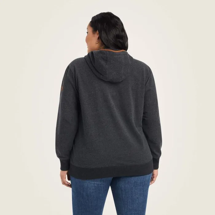 Women Sweatshirts and Hoodies Ariat REAL Elevated Hoodie Heather Charcoal Women Sweatshirts and Hoodies Ariat REAL Elevated Hoodie Heather Charcoal