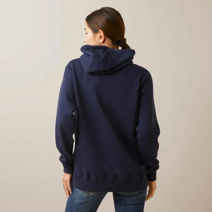 Women Sweatshirts and Hoodies Ariat REAL Flying Flag Hoodie Navy Women Sweatshirts and Hoodies Ariat REAL Flying Flag Hoodie Navy