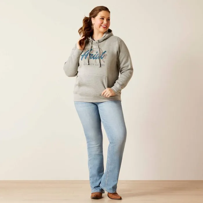 Women Sweatshirts and Hoodies Ariat REAL Grazing Hoodie Heather Grey