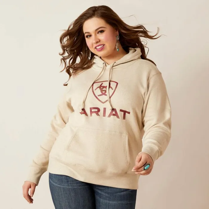 Women Sweatshirts and Hoodies Ariat REAL Ombre Shield Hoodie Oatmeal Heather Women Sweatshirts and Hoodies Ariat REAL Ombre Shield Hoodie Oatmeal Heather