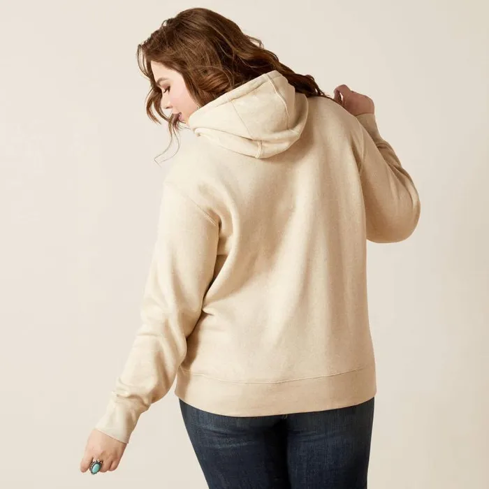 Women Sweatshirts and Hoodies Ariat REAL Ombre Shield Hoodie Oatmeal Heather Women Sweatshirts and Hoodies Ariat REAL Ombre Shield Hoodie Oatmeal Heather