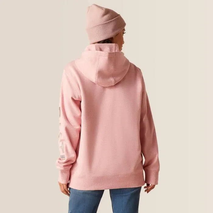 Women Sweatshirts and Hoodies Ariat Rebar Graphic Hoodie Mauveglow Heatherantler