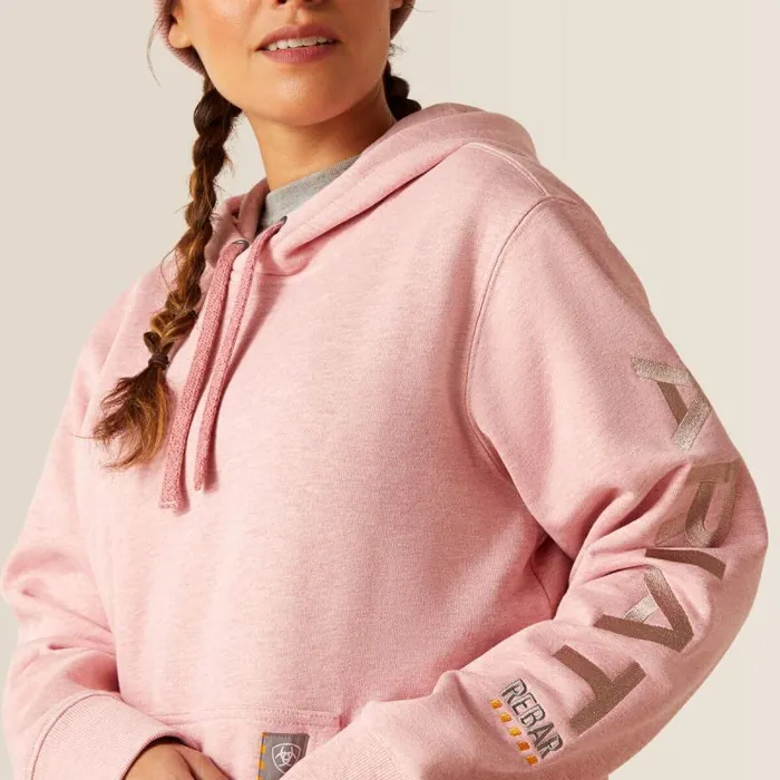 Women Sweatshirts and Hoodies Ariat Rebar Graphic Hoodie Mauveglow Heatherantler
