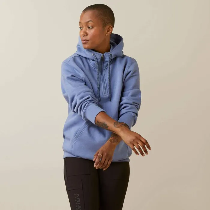 Women Sweatshirts and Hoodies Ariat Rebar Skill Set 12 Zip Hoodie Colony Blue Heather Women Sweatshirts and Hoodies Ariat Rebar Skill Set 12 Zip Hoodie Colony Blue Heather