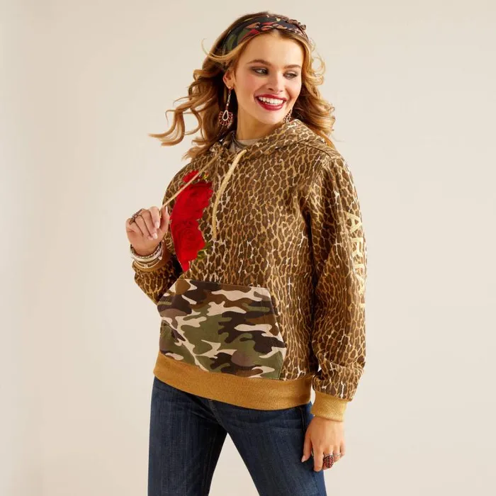 Women Sweatshirts and Hoodies Ariat Rodeo Quincy Hoodie Mustang Meysa