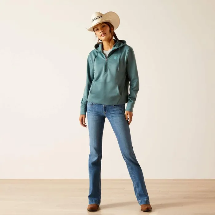 Women Sweatshirts and Hoodies Ariat Tek Hoodie 12 Zip Hoodie North Atlantic Women Sweatshirts and Hoodies Ariat Tek Hoodie 12 Zip Hoodie North Atlantic