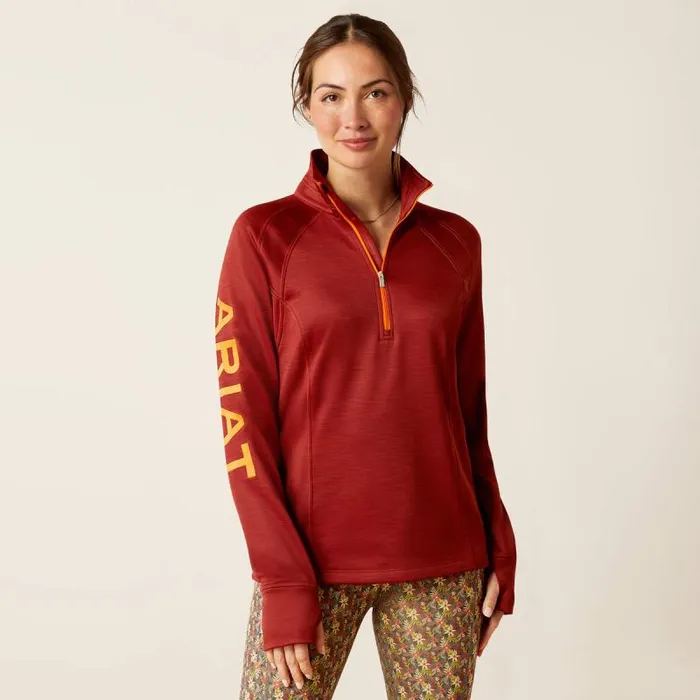 Women Sweatshirts and Hoodies Ariat Tek Team 12 Zip Sweatshirt Fired Brick