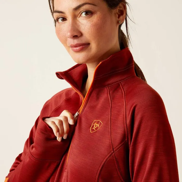 Women Sweatshirts and Hoodies Ariat Tek Team 12 Zip Sweatshirt Fired Brick