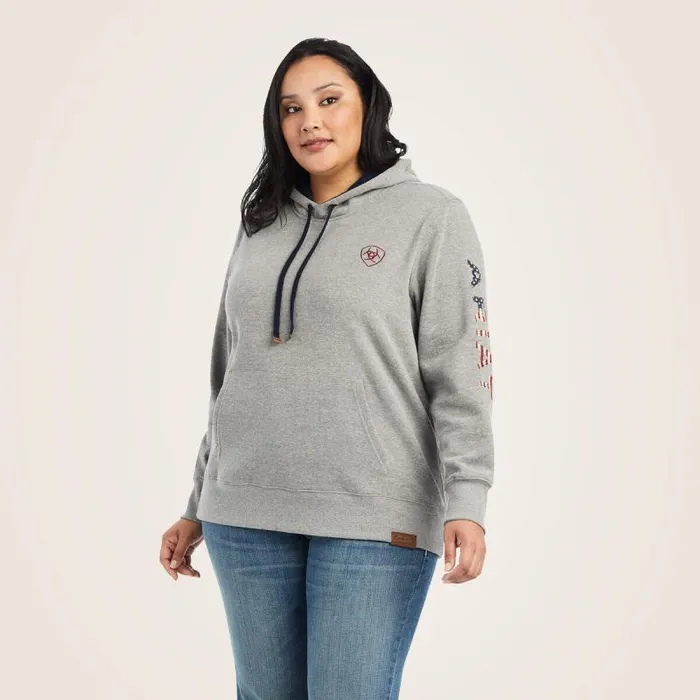 Women Sweatshirts and Hoodies Ariat Thunderbird Chimayo Hoodie Heather Grey