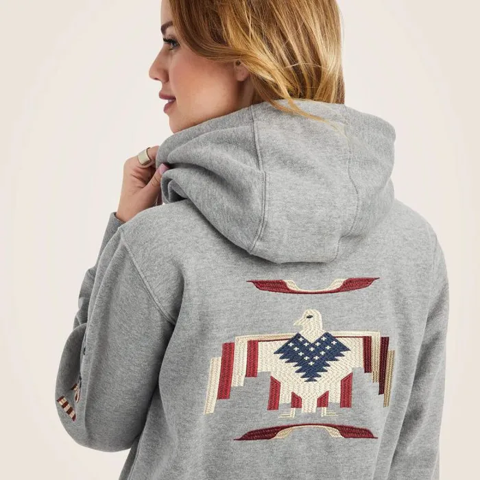 Women Sweatshirts and Hoodies Ariat Thunderbird Chimayo Hoodie Heather Grey