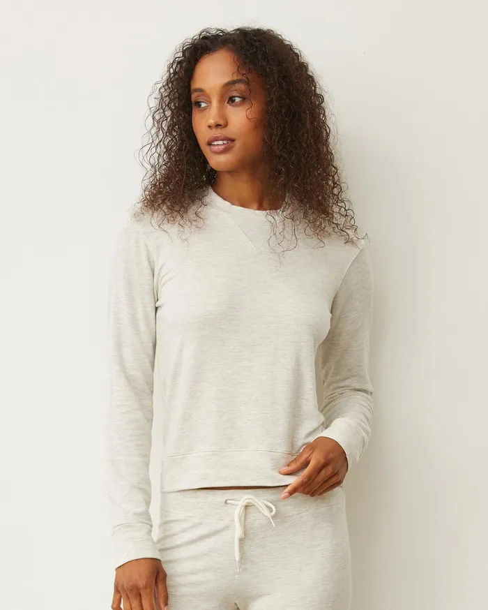 Women Sweatshirts MONROW Supersoft Crew Neck Sweatshirt Ash