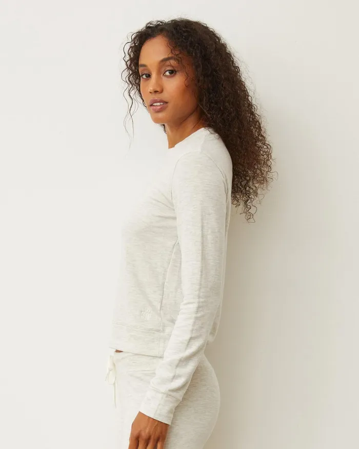 Women Sweatshirts MONROW Supersoft Crew Neck Sweatshirt Ash