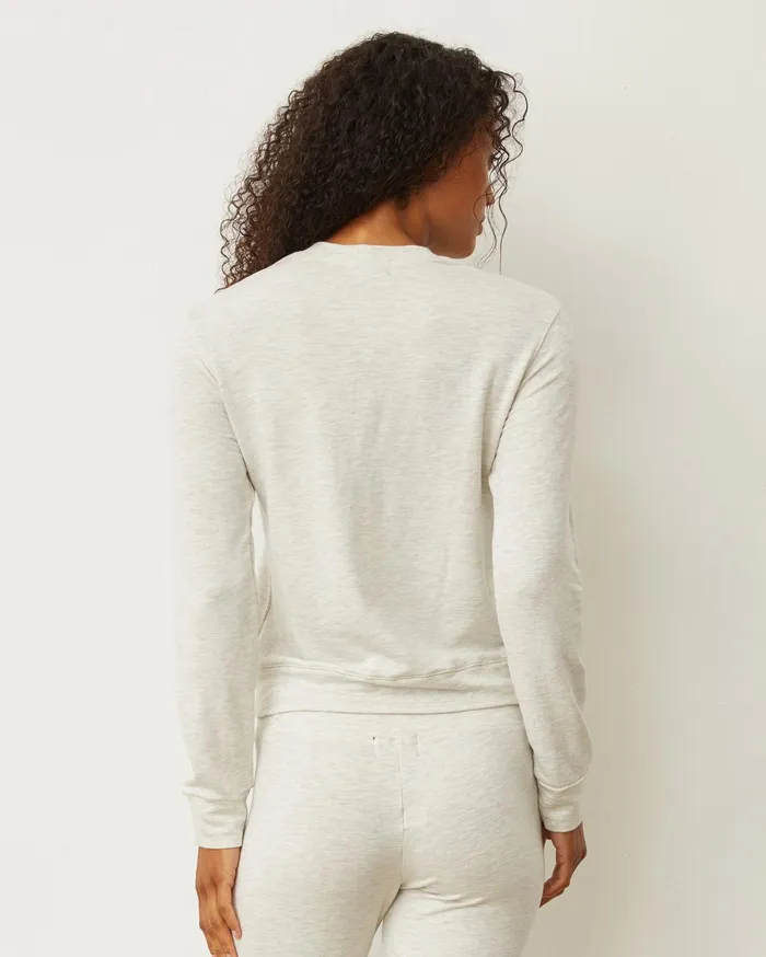 Women Sweatshirts MONROW Supersoft Crew Neck Sweatshirt Ash