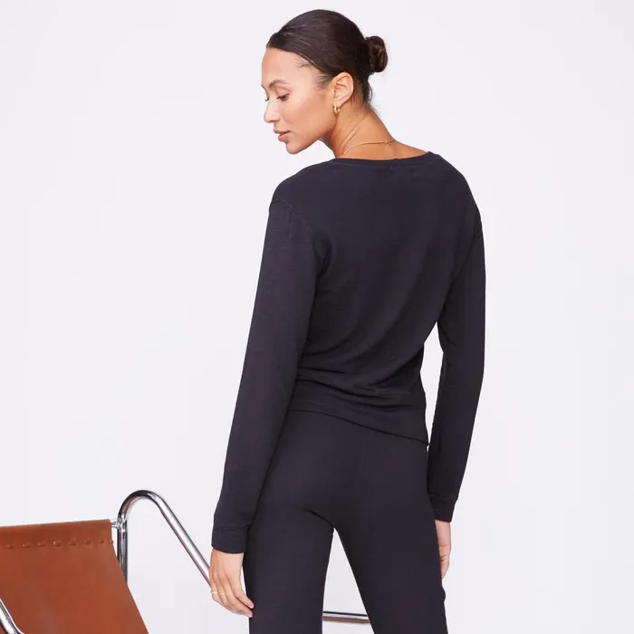 Women Sweatshirts MONROW Supersoft Crew Neck Sweatshirt Faded Black