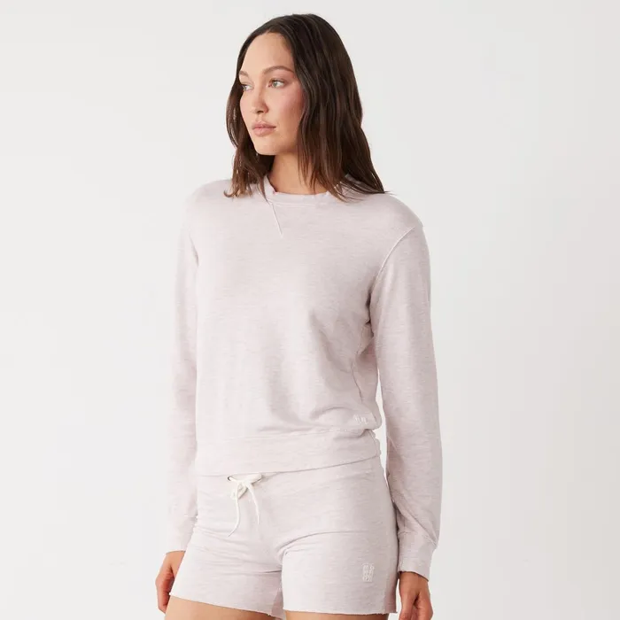 Women Sweatshirts MONROW Supersoft Crew Neck Sweatshirt Pink Pearl