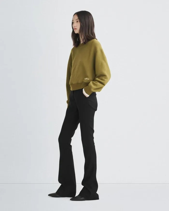 Women Sweatshirts Rag 038 Bone Vintage Terry Sweatshirt Military Olive