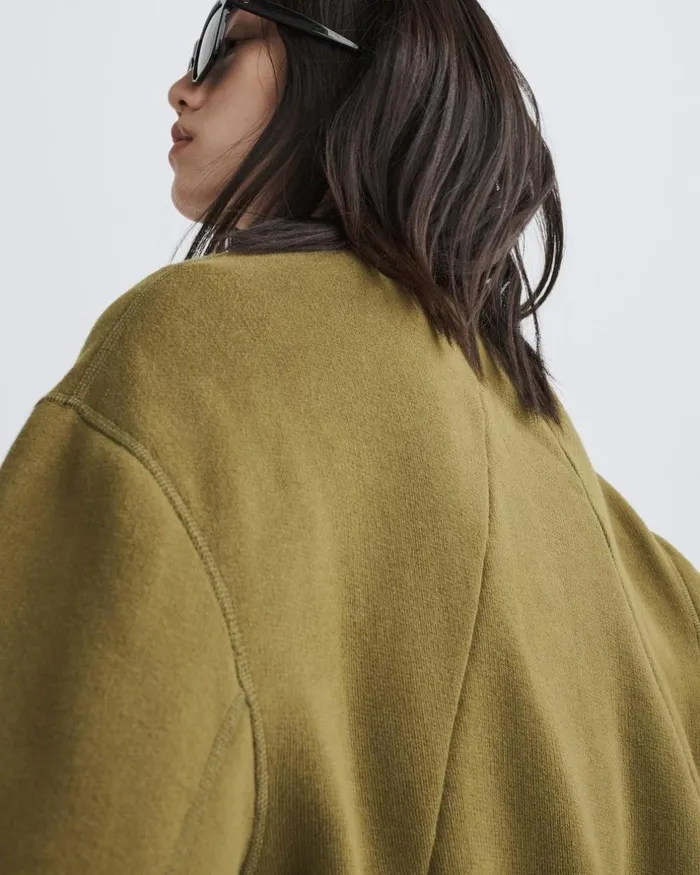 Women Sweatshirts Rag 038 Bone Vintage Terry Sweatshirt Military Olive