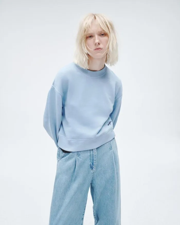 Women Sweatshirts Rag 038 Bone Vintage Terry Sweatshirt Raindrop