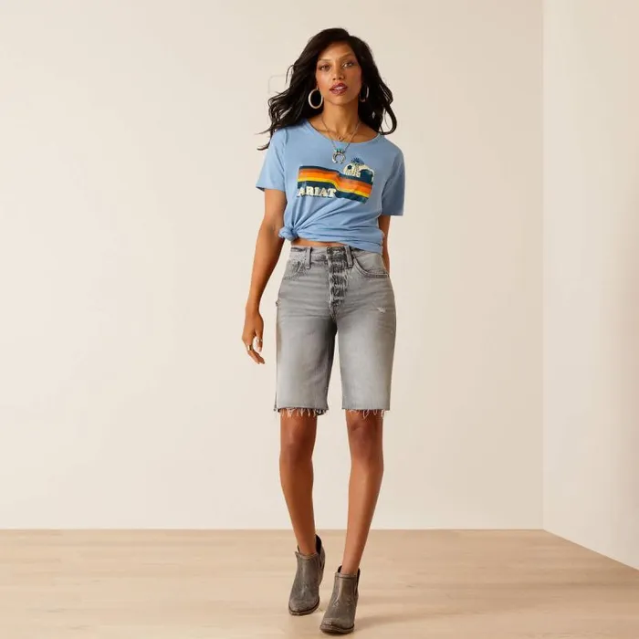 Women TShirts and Tops Ariat Ariat Acres TShirt Light Blue Heather Women TShirts and Tops Ariat Ariat Acres TShirt Light Blue Heather
