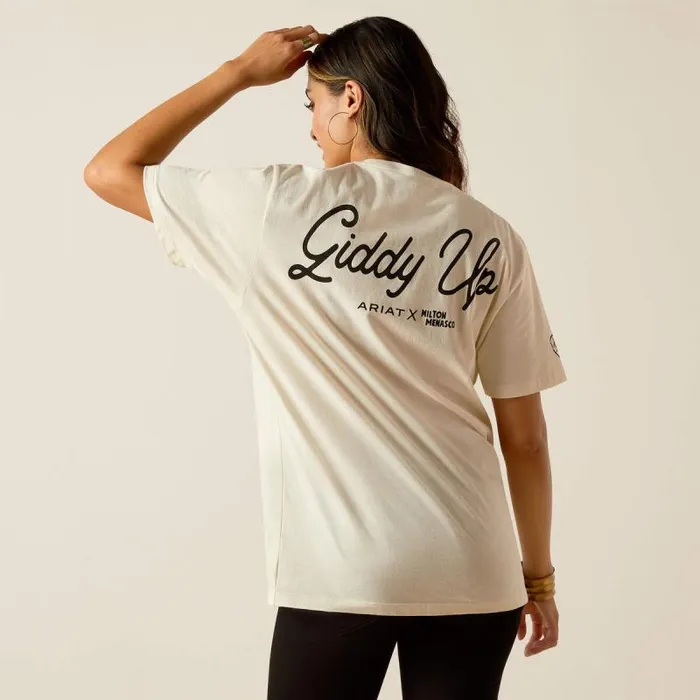 Women TShirts and Tops Ariat Ariat X Milton Menasco TShirt Off White