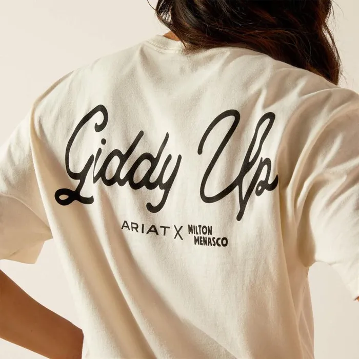 Women TShirts and Tops Ariat Ariat X Milton Menasco TShirt Off White