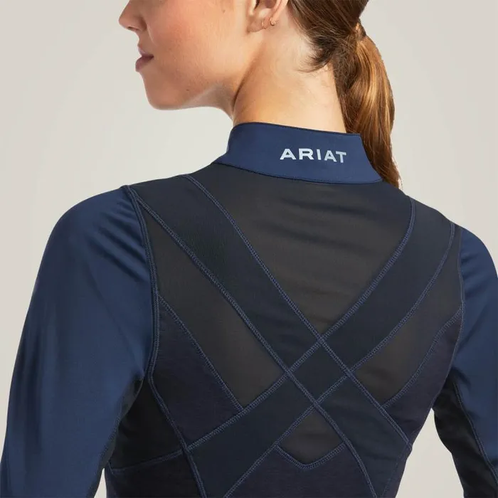 Women TShirts and Tops Ariat Ascent 14 Zip Baselayer Navy Women TShirts and Tops Ariat Ascent 14 Zip Baselayer Navy