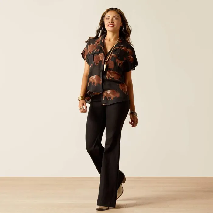 Women TShirts and Tops Ariat Badland Surplus Shirt Buffalo Print Women TShirts and Tops Ariat Badland Surplus Shirt Buffalo Print