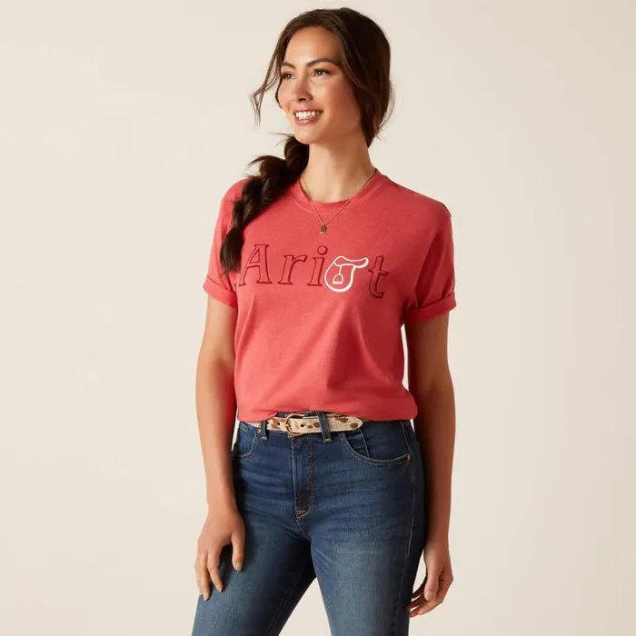 Women TShirts and Tops Ariat BF TShirt Heather Baked Apple