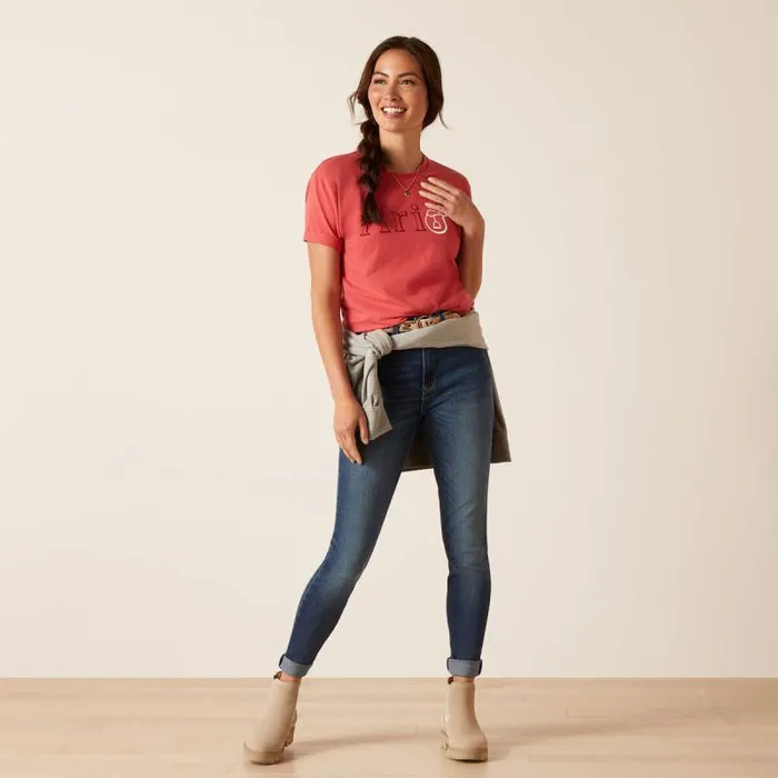 Women TShirts and Tops Ariat BF TShirt Heather Baked Apple Women TShirts and Tops Ariat BF TShirt Heather Baked Apple