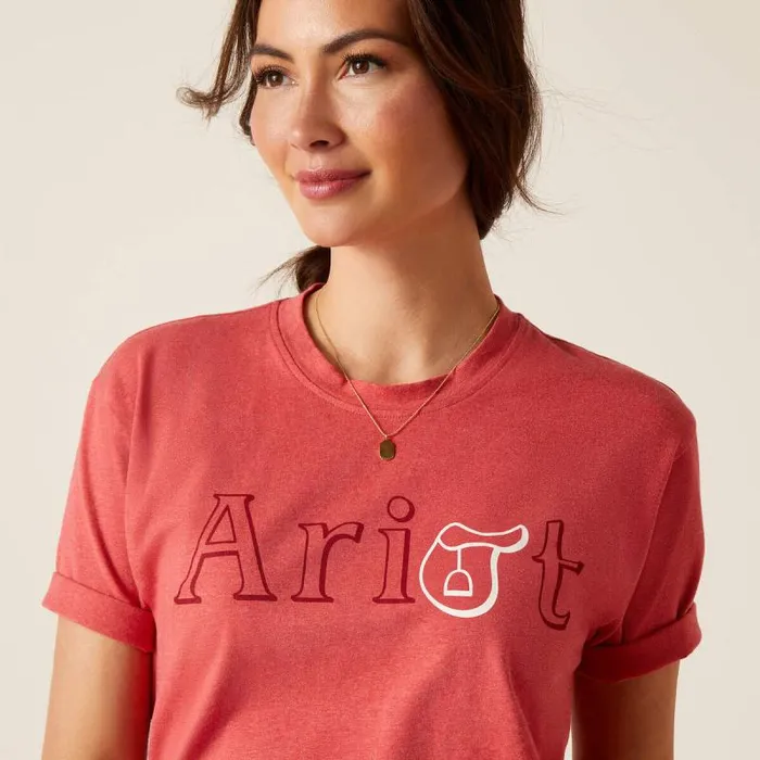 Women TShirts and Tops Ariat BF TShirt Heather Baked Apple Women TShirts and Tops Ariat BF TShirt Heather Baked Apple