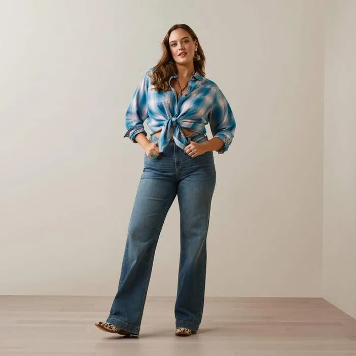 Women TShirts and Tops Ariat Billie Jean Shirt Idabel Dobby Plaid Women TShirts and Tops Ariat Billie Jean Shirt Idabel Dobby Plaid