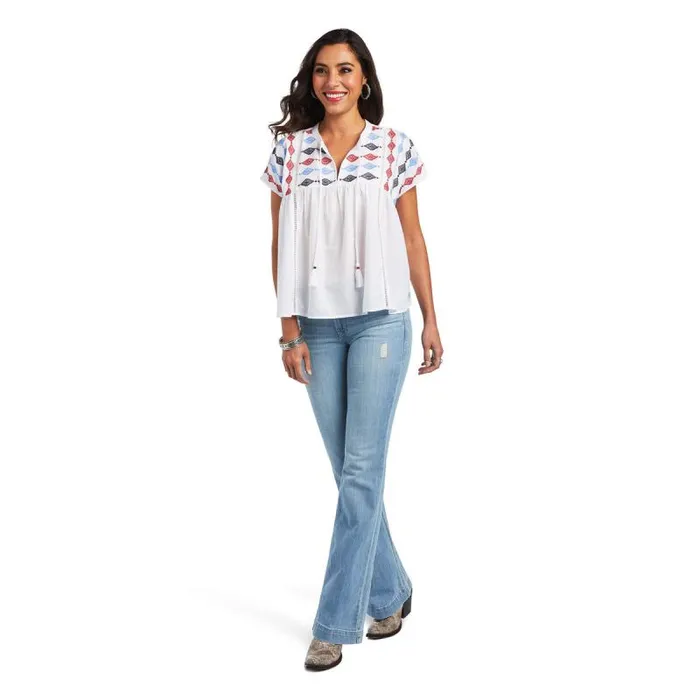 Women TShirts and Tops Ariat Billie Tunic White Women TShirts and Tops Ariat Billie Tunic White