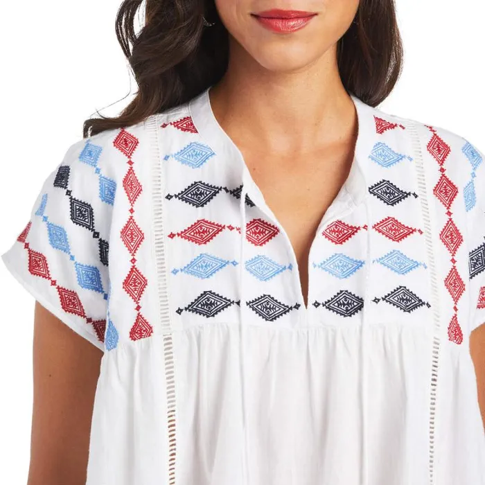 Women TShirts and Tops Ariat Billie Tunic White Women TShirts and Tops Ariat Billie Tunic White