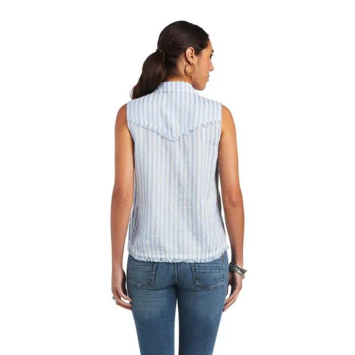 Women TShirts and Tops Ariat Boom Boom Shirt Blue Stripe Women TShirts and Tops Ariat Boom Boom Shirt Blue Stripe