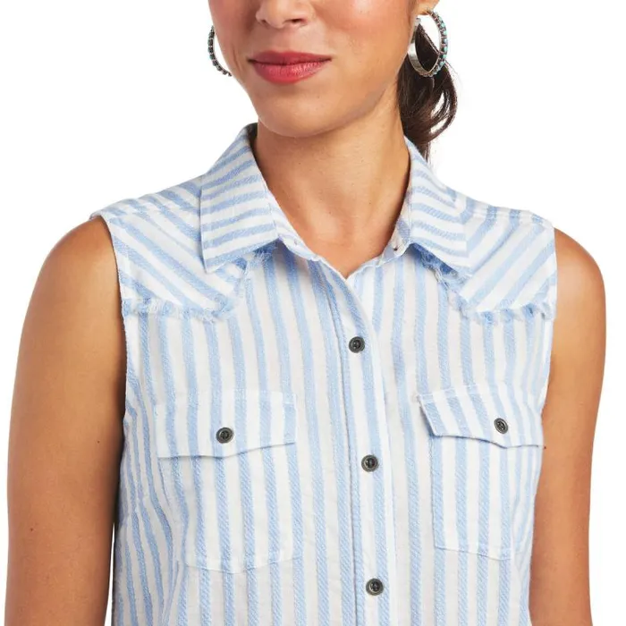 Women TShirts and Tops Ariat Boom Boom Shirt Blue Stripe Women TShirts and Tops Ariat Boom Boom Shirt Blue Stripe