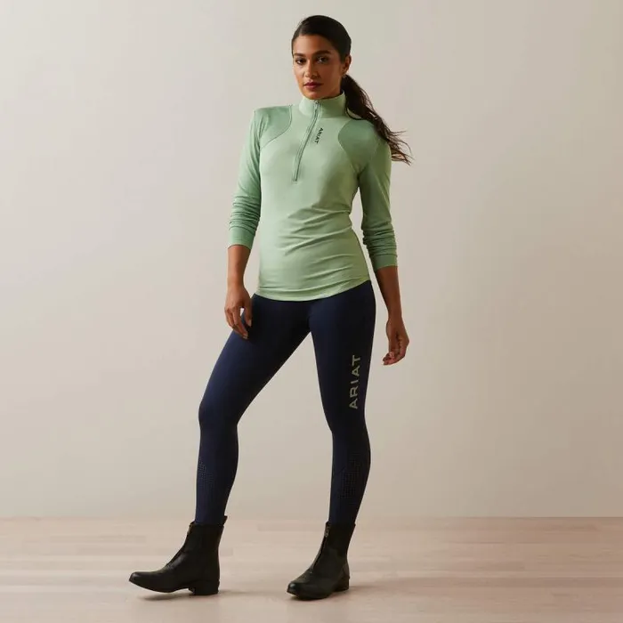 Women TShirts and Tops Ariat Breathe 14 Zip Baselayer Basil Women TShirts and Tops Ariat Breathe 14 Zip Baselayer Basil