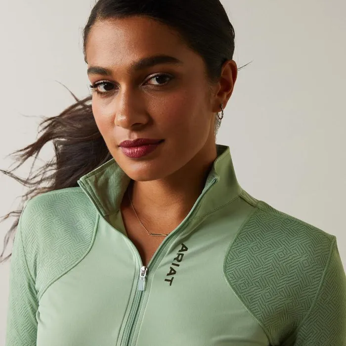 Women TShirts and Tops Ariat Breathe 14 Zip Baselayer Basil Women TShirts and Tops Ariat Breathe 14 Zip Baselayer Basil
