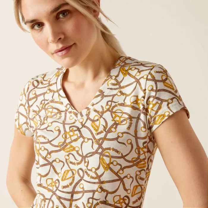 Women TShirts and Tops Ariat Bridle TShirt Light Heather Grey Women TShirts and Tops Ariat Bridle TShirt Light Heather Grey